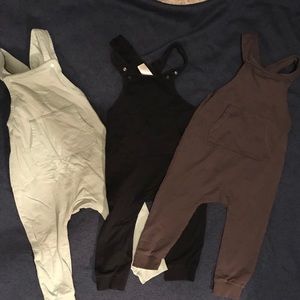 Three h&m cotton overalls, size 18-24 months